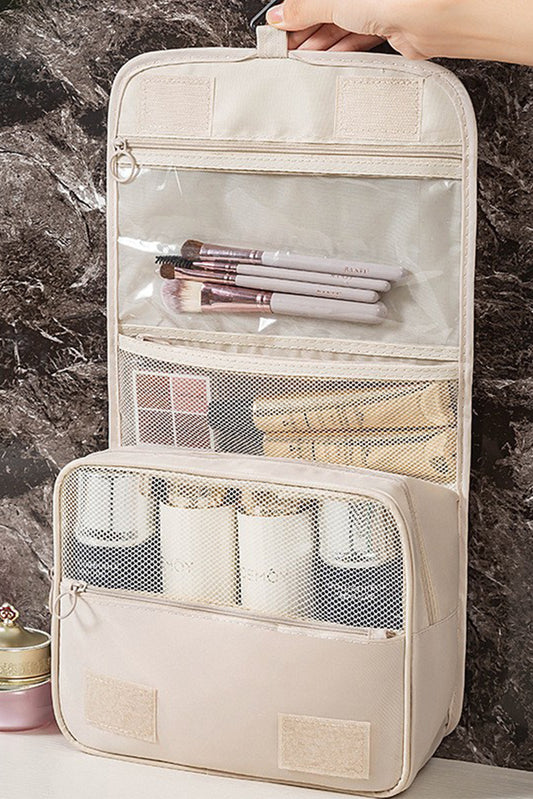 Apricot Multi-functional Make Up Organizer Travel Toiletry Bag (back-order Estimated Shipping Date：11/30/2024)