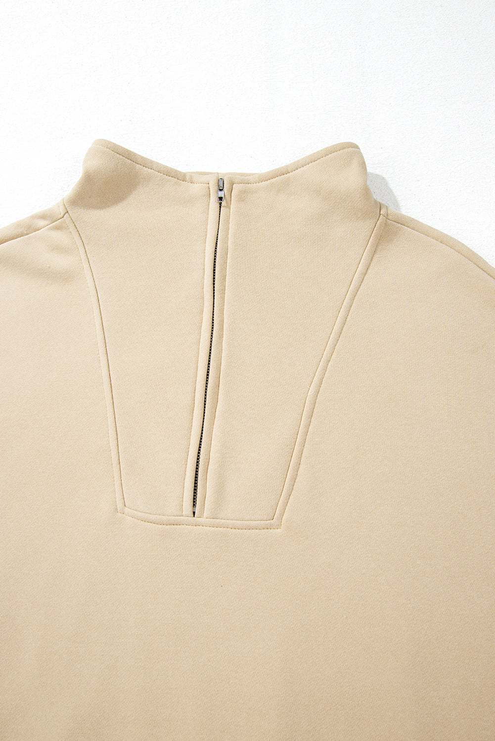 Bonbon Zip-up Stand Neck Kangaroo Pocket Sweatshirt