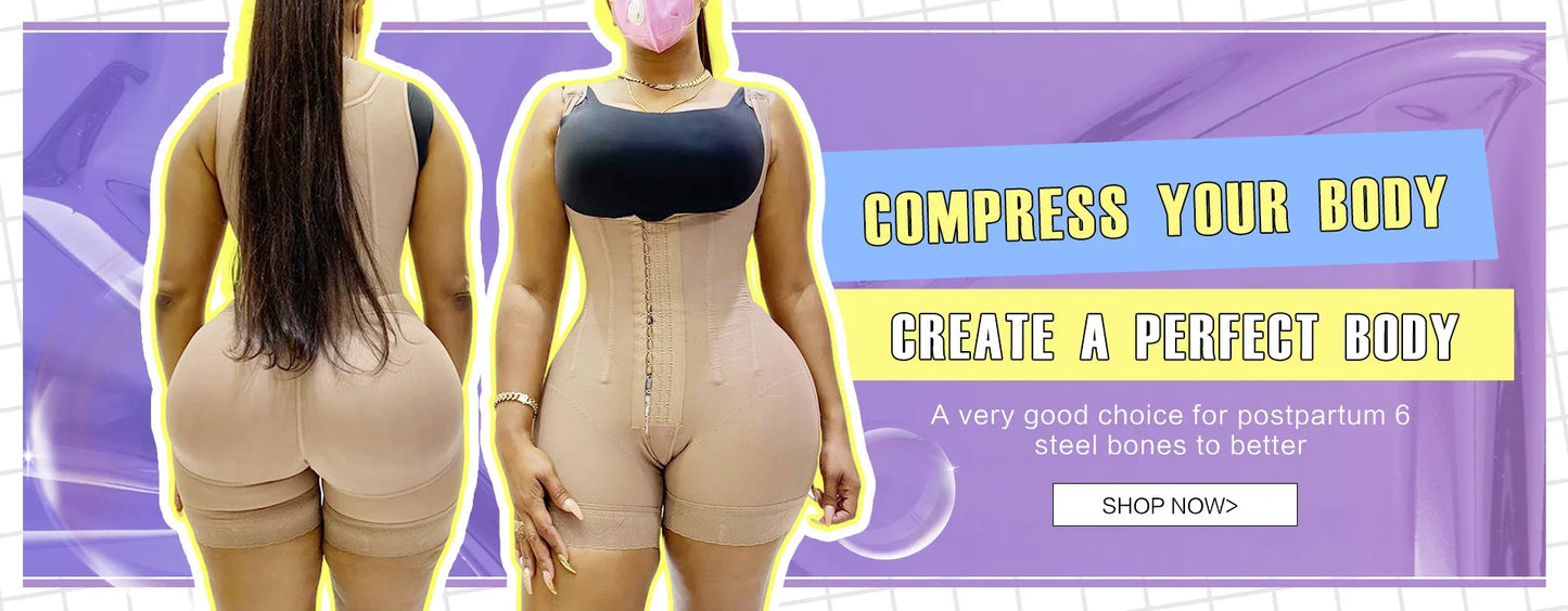 Bbl Double Compression Full Body Stage 2 Faja Women Body Shapewear Bodysuit