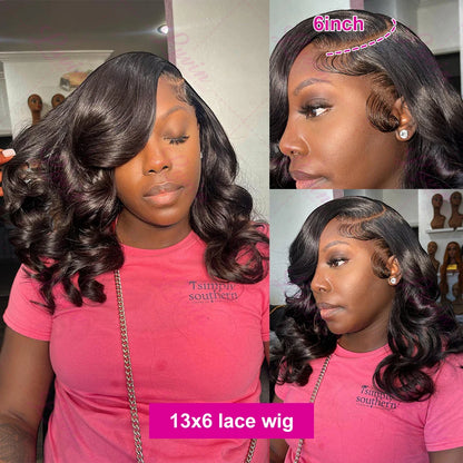 5x5 Glueless Wig Human Hair Water Wavy Transparent Lace Closure Wig 250% Body Wave 13x4 13x6 Short Bob Lace Front Wigs