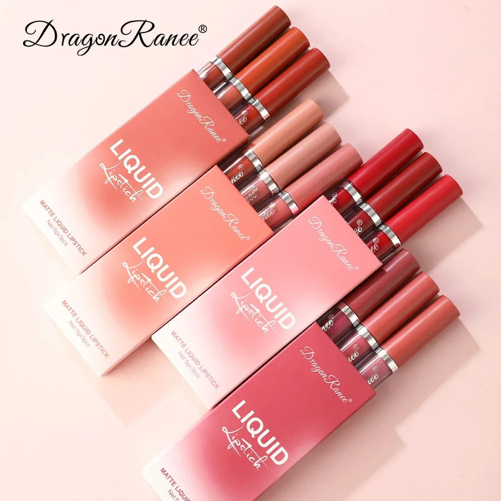 Korean Lipsticks Set Make Up Beauty Cosmetics Matte Lipsticks Waterproof