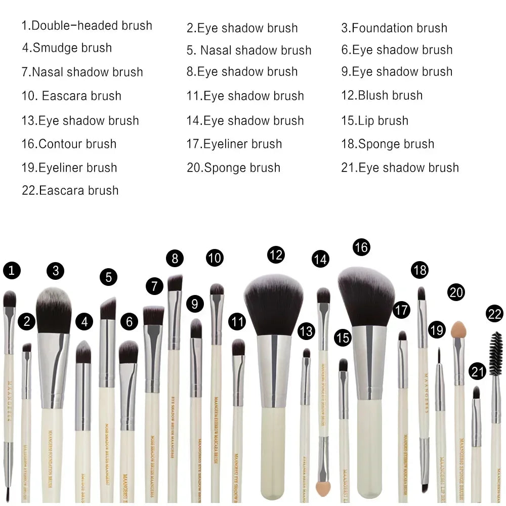 3/13/22pcs Professional Makeup Brushes Tools Set Make Up