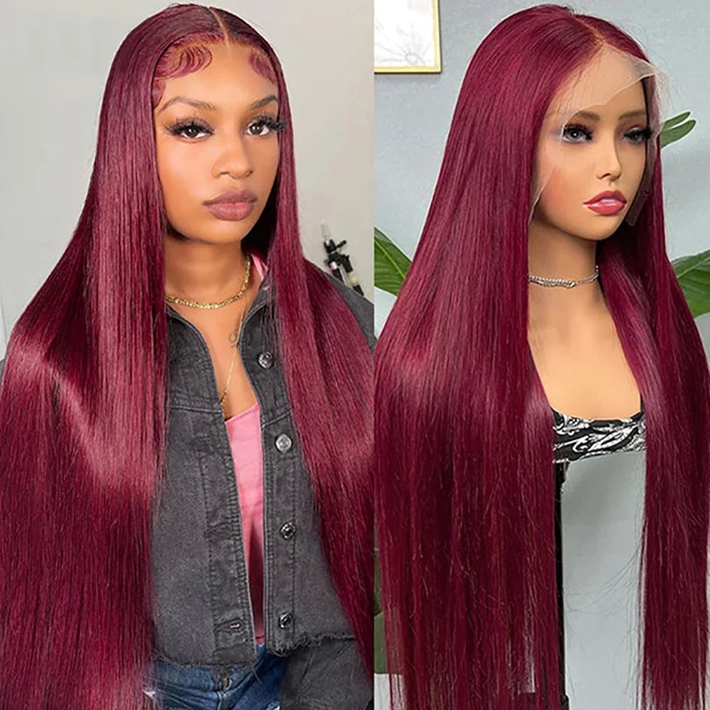 Brown 13x6 HD Lace Frontal Wig 13x4 Straight Human Hair Wigs