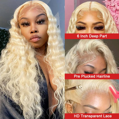 Honey Blonde Deep Lace Front Wigs