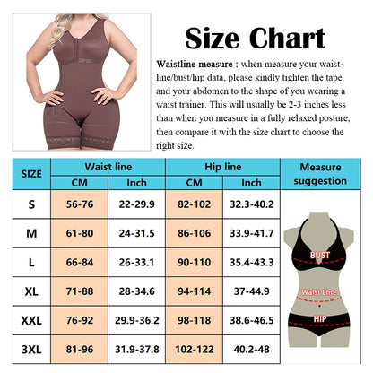 Body Shaper Faja Bodysuit Corset Top Bustier Original Colombian