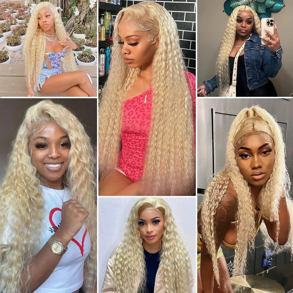 Honey Blonde Deep Lace Front Wigs