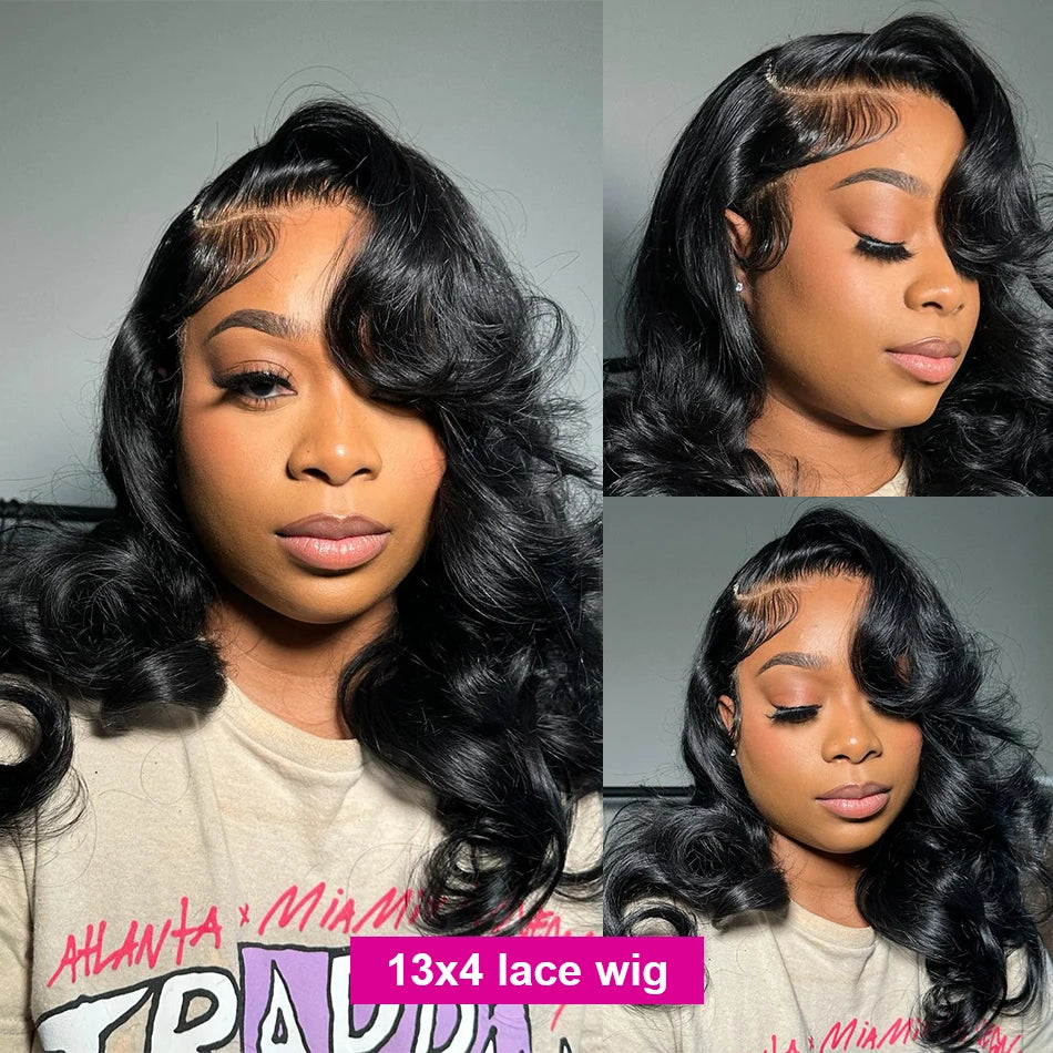 5x5 Glueless Wig Human Hair Water Wavy Transparent Lace Closure Wig 250% Body Wave 13x4 13x6 Short Bob Lace Front Wigs