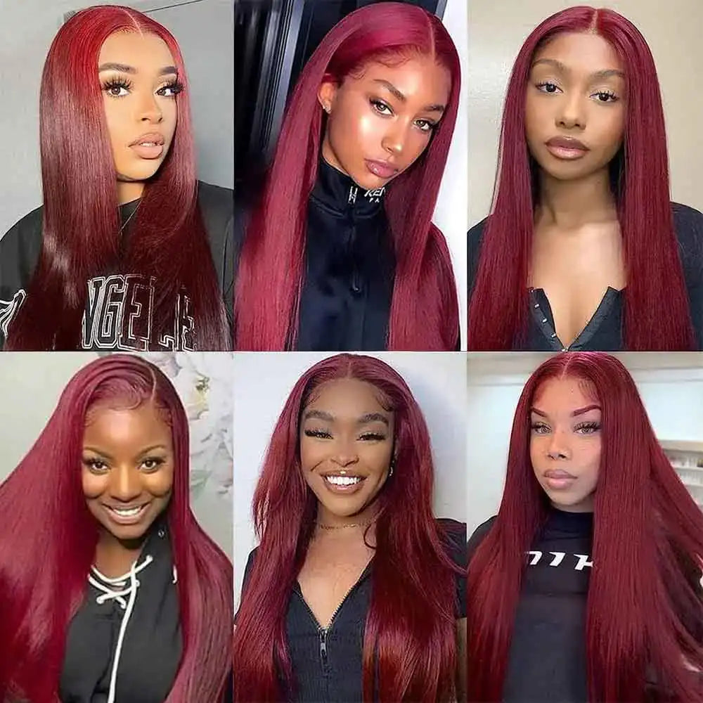 Brown 13x6 HD Lace Frontal Wig 13x4 Straight Human Hair Wigs