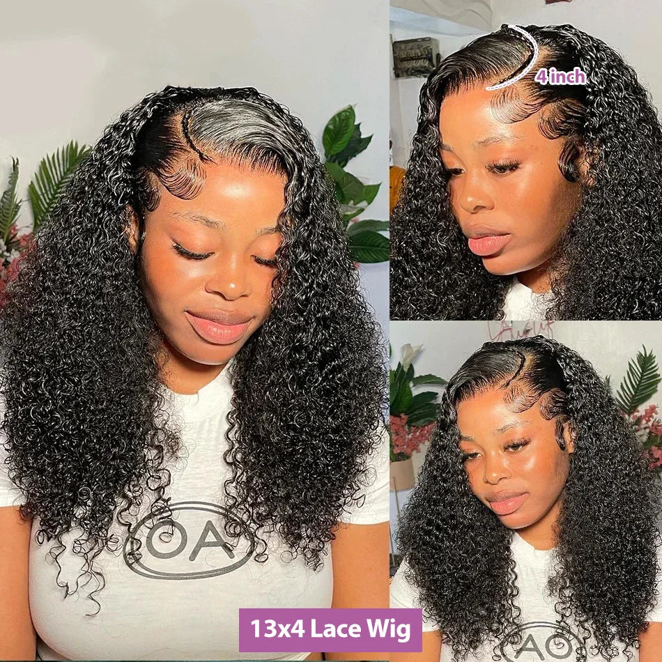 Links Short Bob Wigs Water Curly 13x4 13x6 HD Lace Front Human Hair For Women 250% Brazilian Deep Wave 5x5 Lace