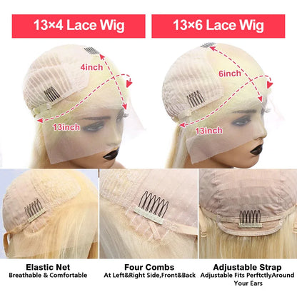 Honey Blonde Deep Lace Front Wigs