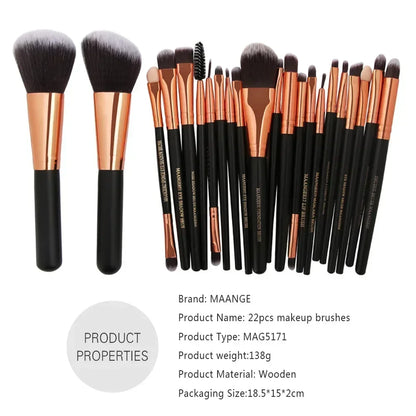 3/13/22pcs Professional Makeup Brushes Tools Set Make Up