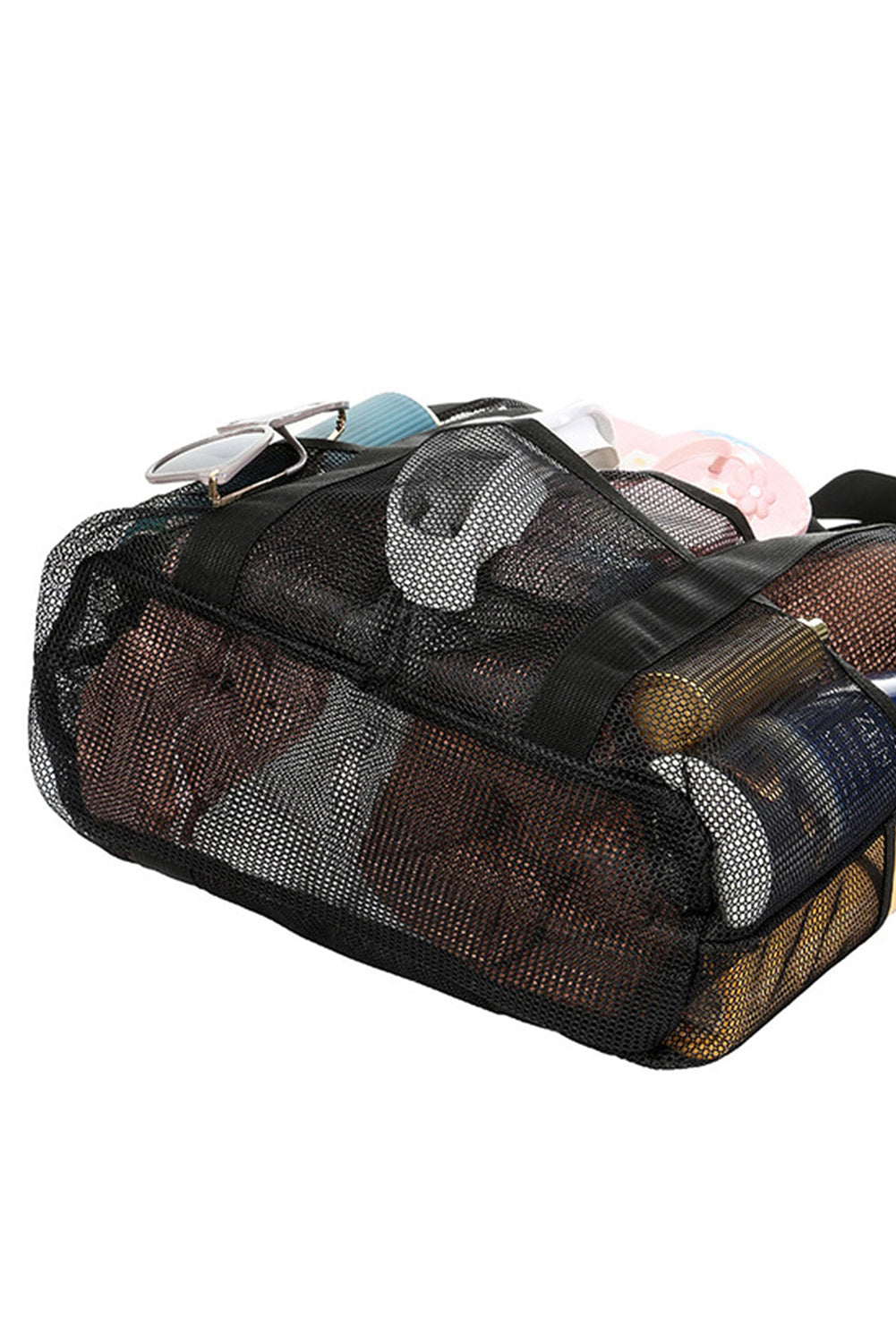 Black Mesh Travel Toiletry Storage Large Capacity Bag